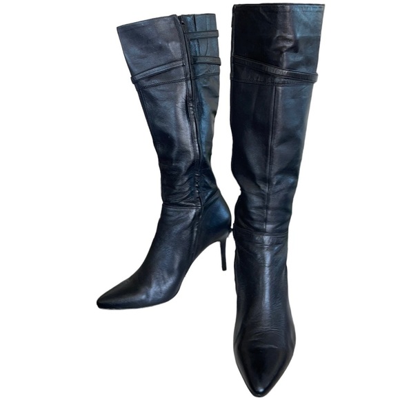 Lauren Ralph Lauren Jayde kidskin leather tall heeled boots. Size 9B GUC - Picture 5 of 16